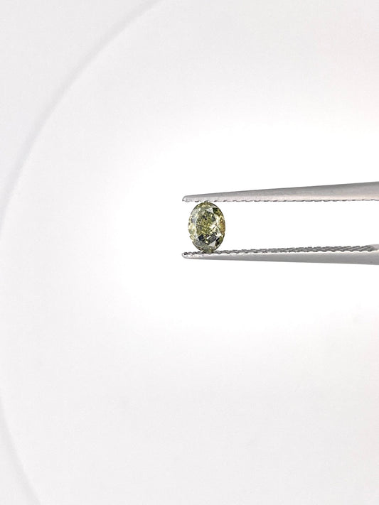 Diamant vert oval 0.27 ct