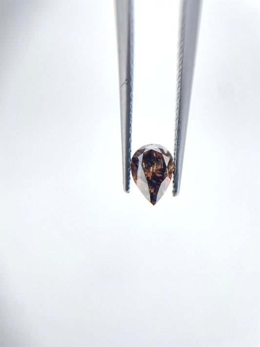 Diamant poire champagne 0.37 ct