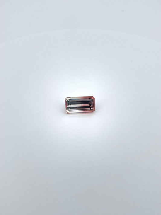 Tourmaline octogone bi-color 2.65 ct