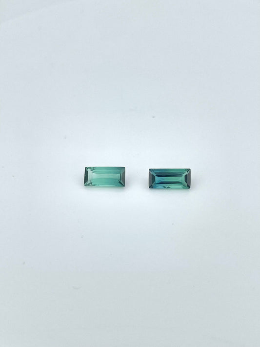 Tourmaline baguette bi-color 1.47 ct