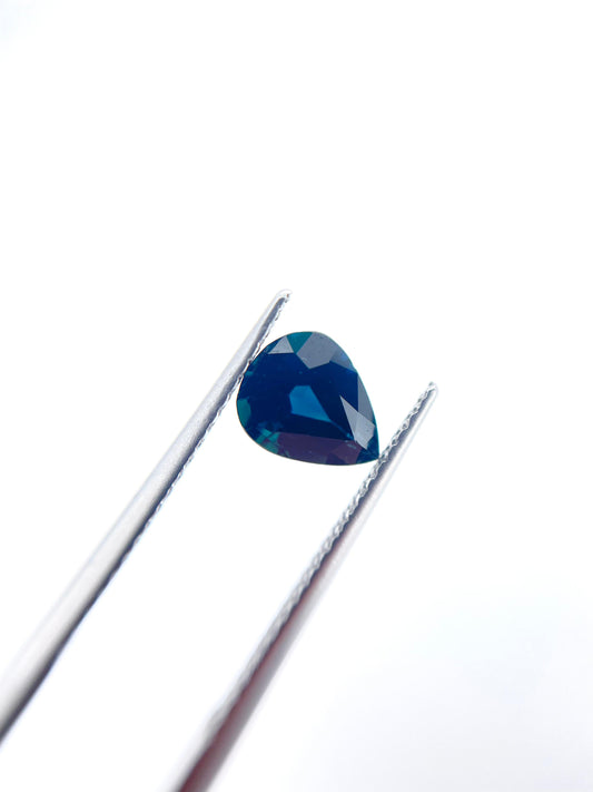 Saphir poire bleu/vert 1.16 ct