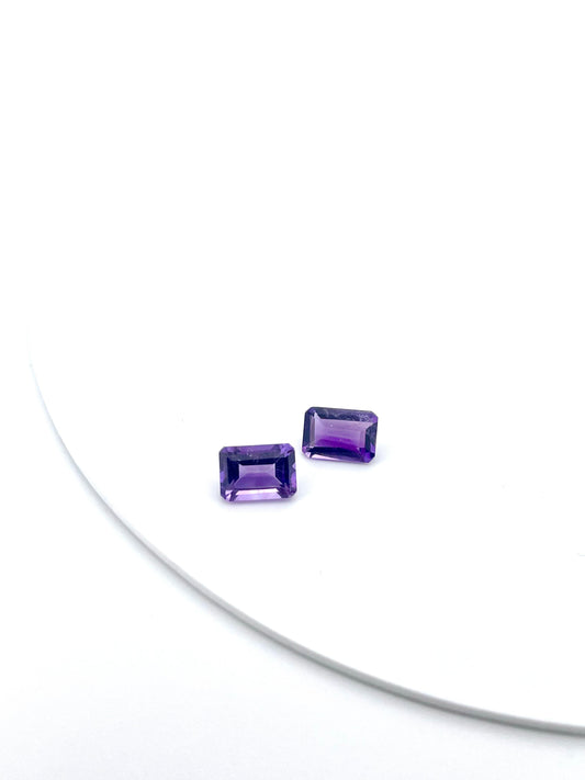 Améthyste rectangle pair 1.68 ct