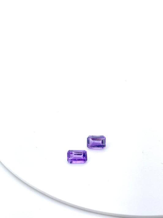 Améthyste paire rectangle 1.16 ct
