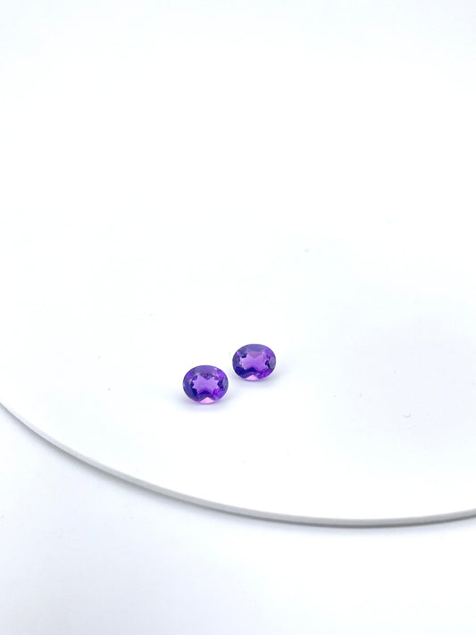Améthyste paire ovale 1.27 ct