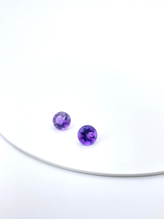 Améthyste paire ronde 2.32 ct