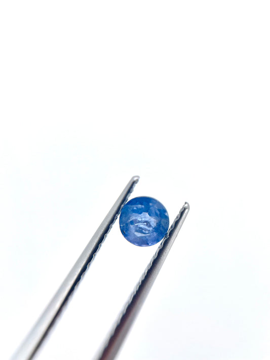 Saphir rond bleu cornflower~pastel