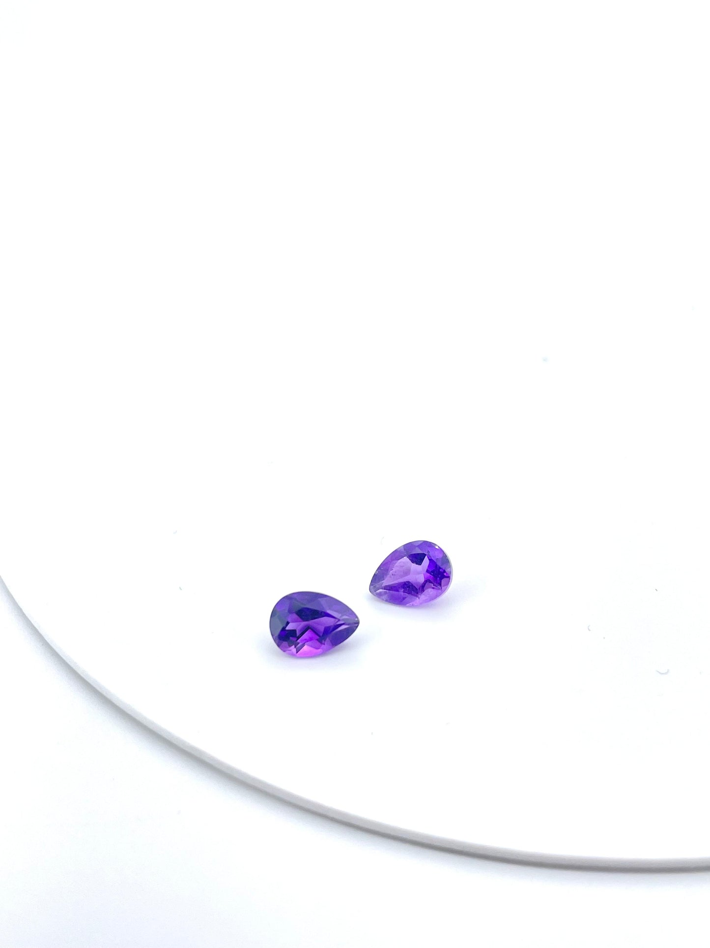 Améthyste paire poire 1.42 ct